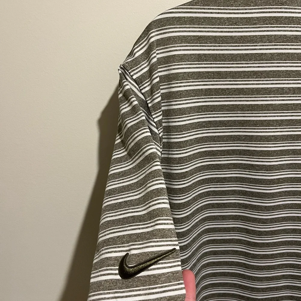 Nike Dri-Fit Men’s Large Standard Fit‎ Striped Polo Shirt The Coeur d’Alene EUC